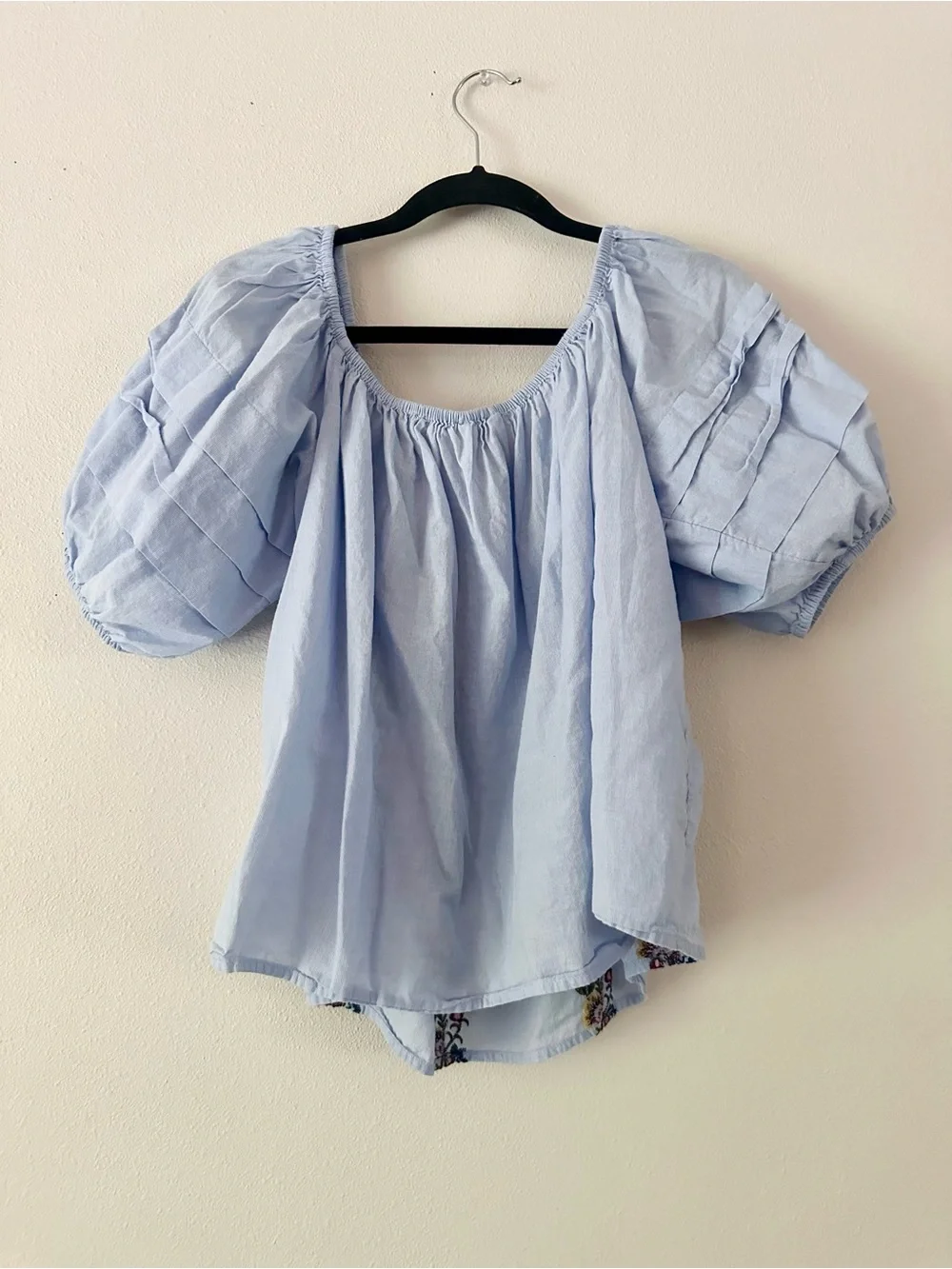 American Eagle Size L Embroidered Floral Off-Shoulder Cotton Blouse Cottagecore‎